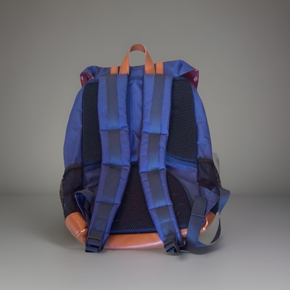 Ivory Ella Varsity Backpack | Navy & Wine | Laptop Compatible - Picture 2 of 3